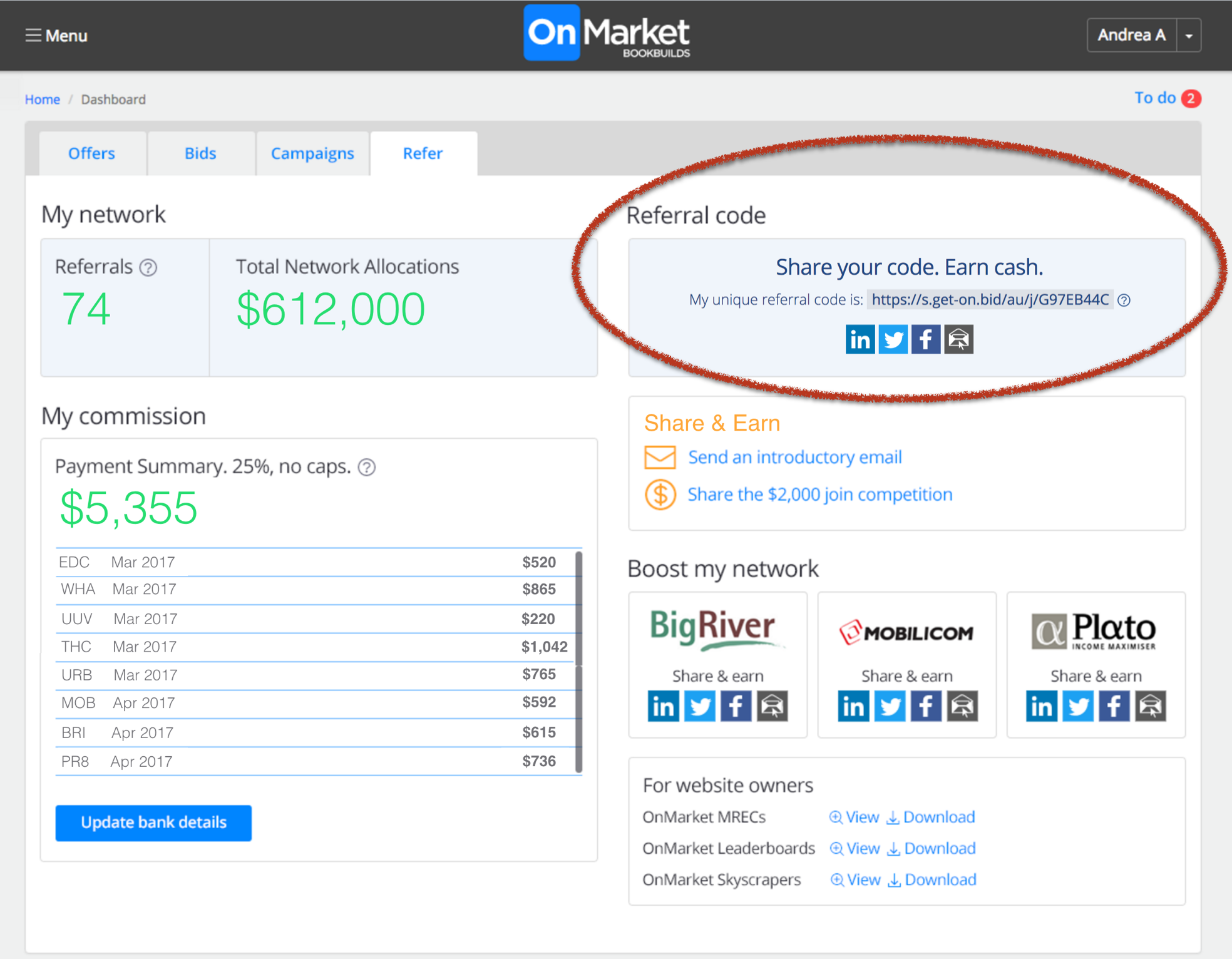 what-is-my-unique-referral-code-onmarket